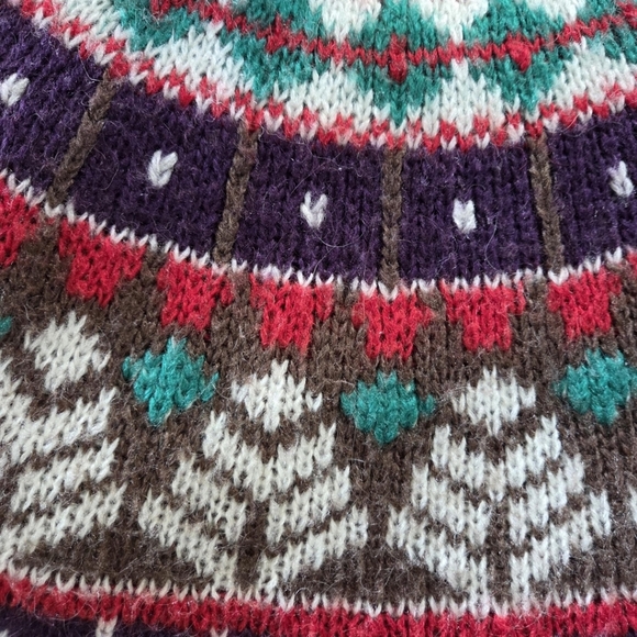 Vintage Nordic Style Winter Sweater by DD Sloane / 1990s White Pullover Jumper - Picture 5 of 6